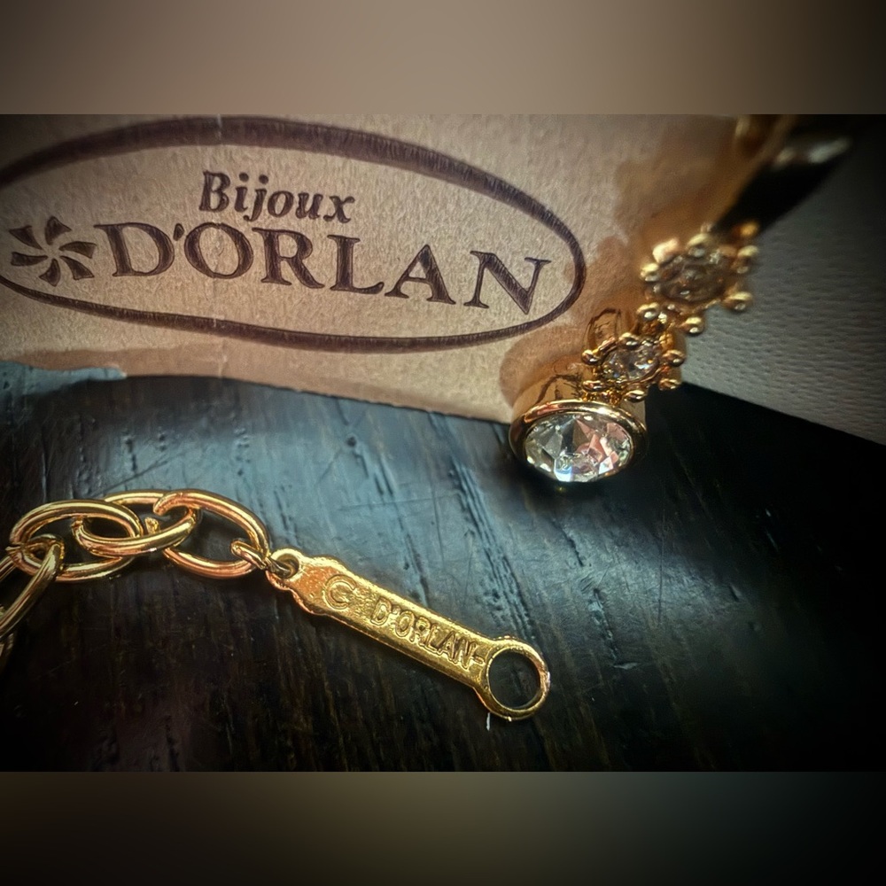 Bijoux D'Orlan 22Kt Gold Plated Necklace with Crystals
